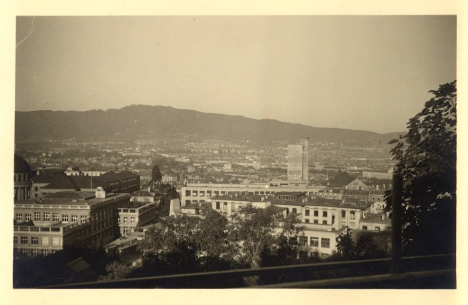 ETH-BIB-Zürich, Stadtansicht von der Bolleystrasse mit dem Hochschulviertel der ETH Zürich-Ans 03149
