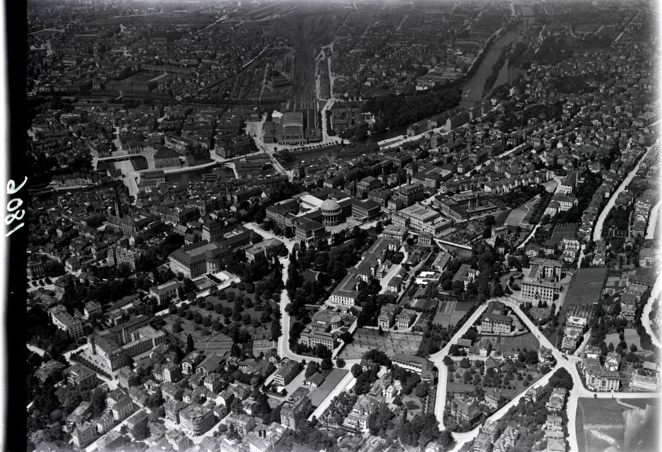 ETH-BIB-Zürich, Universität, ETH Zürich, Hauptbahnhof-Inlandflüge-LBS MH01-001806