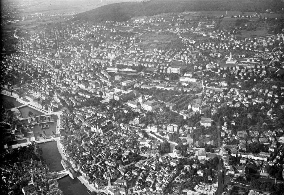 ETH-BIB-Zürich, Zentrum, ETH Zürich, Universität, Fluntern-Inlandflüge-LBS MH01-004181