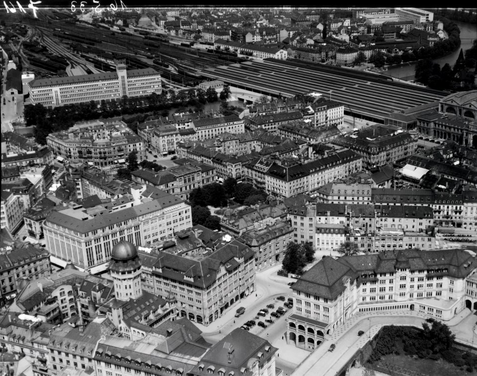 ETH-BIB-Zürich-City, Amtshäuser, Urania, Jelmoli, Sihlpost-Inlandflüge-LBS MH01-007161
