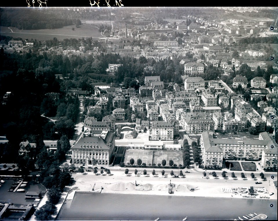 ETH-BIB-Zürich-Enge, Mythenquai, Seequartier aus 100 m-Inlandflüge-LBS MH01-007898