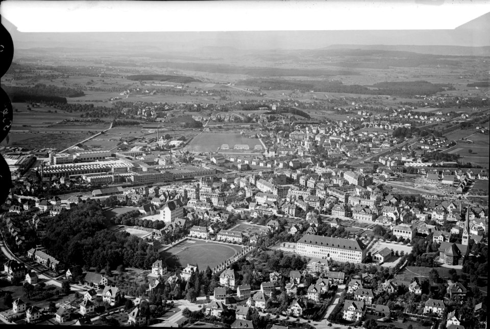ETH-BIB-Zürich-Oerlikon, Oerlikon, Bahnhofquartier v. S. aus 200 m-Inlandflüge-LBS MH01-005860