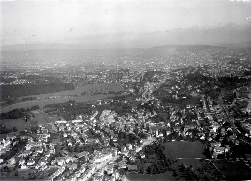 ETH-BIB-Zürich-Wollishofen v. S. W. aus 400 m-Inlandflüge-LBS MH01-006558
