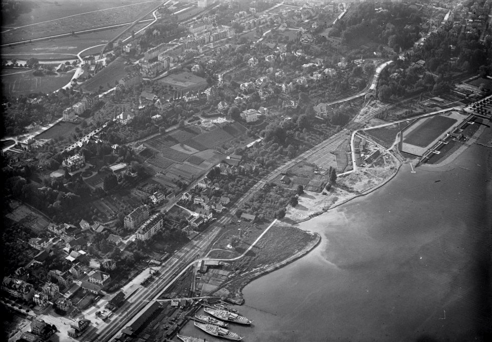 ETH-BIB-Zürich-Wollishofen, Strandbad, Werft, Mythenquai, Enge-Inlandflüge-LBS MH01-004164