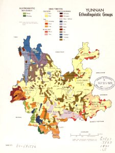 Ethnolinguistic groups in Yunnan Province (1971)
