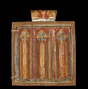 Ethiopian - Double-sided Diptych with Mary at Dabra Metmaq (Front); Saints (Back) - Walters 368 - Closed A