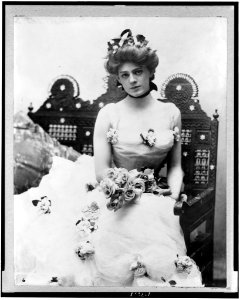 Ethel Barrymore, three-quarter length portrait, seated, facing front