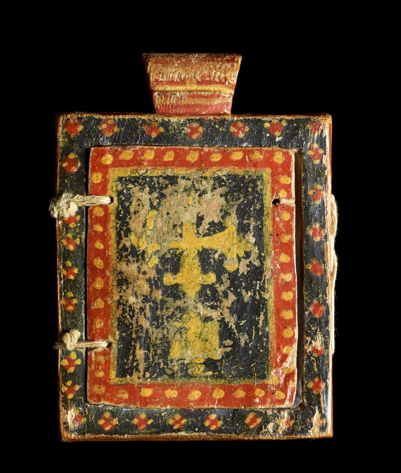 Ethiopian - Front of a Double-Sided Diptych with Mary and Her Son, and Saint George - Walters 365 - Closed B