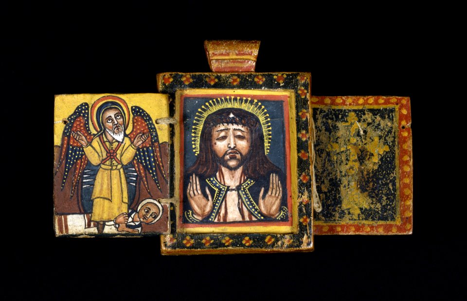 Ethiopian - Front of a Double-Sided Diptych with Mary and Her Son, and Saint George - Walters 365 - Side B