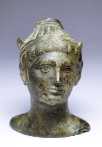 Etruscan - Balsamarium in the Form of a Deity with Winged Helmet - Walters 543004 photo