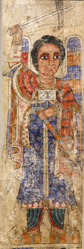Ethiopian - Archangel Michael and the Crossing of the Red Sea - Walters 36131 - Detail A