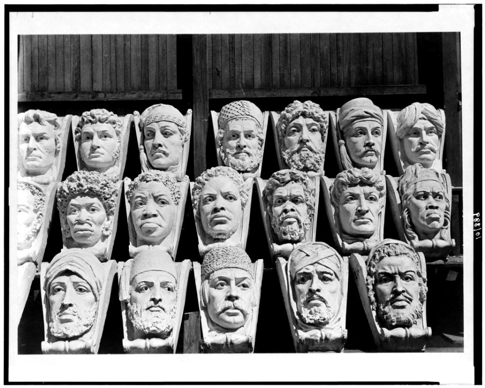 Ethnological heads for the Jefferson Building, Library of Congress LCCN90714630 photo