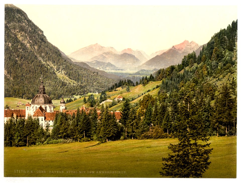 Ettal with the Ammergebirge, Upper Bavaria, Germany-LCCN2002696217