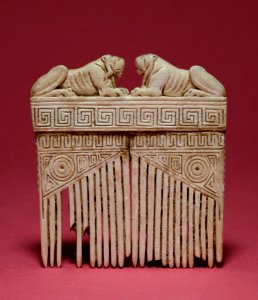 Etruscan - Comb with Lions and Geometric Designs - Walters 71495