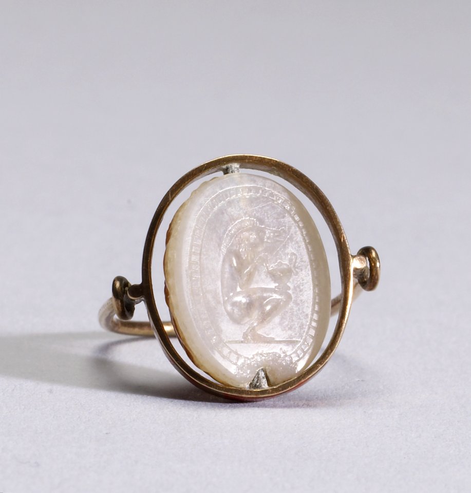 Etruscan - Scarab Carved in Intaglio with a Pig-Man - Walters 42847 - Back
