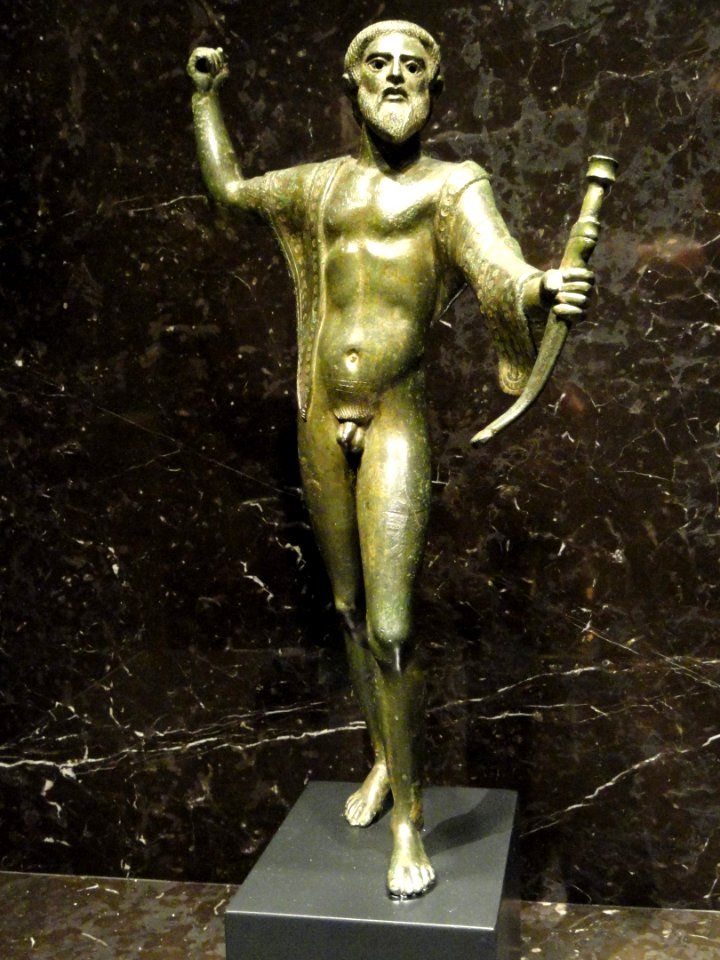 Etruscan statuette, Apiro Italy, 460-450 BCE - Nelson-Atkins Museum of Art - DSC08210