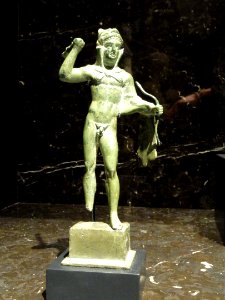 Etruscan statuette of Heracles, Italy, 4th century BCE - Nelson-Atkins Museum of Art - DSC08212