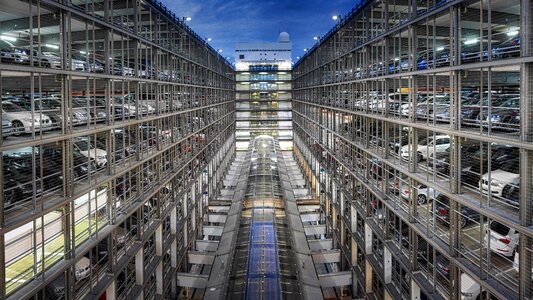 Glass series multi storey car park