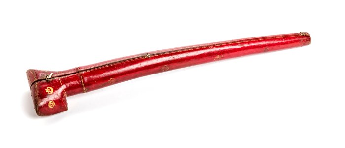 Etui till yatagan, av rött skinn - Livrustkammaren - 107170