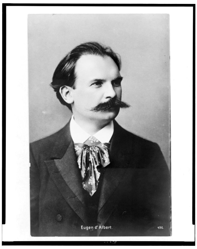 Eugen d'Albert, head-and-shoulders portrait, facing right) - Fox, Souvenir postals LCCN95508948