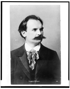 Eugen d'Albert, head-and-shoulders portrait, facing right) - Fox, Souvenir postals LCCN95508948