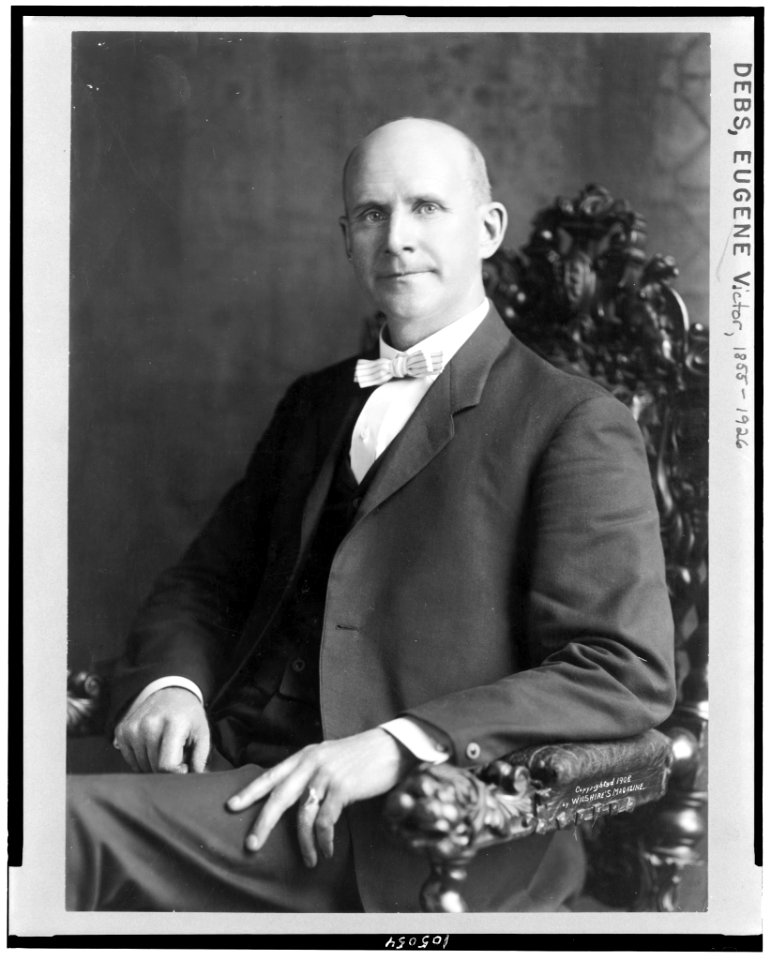 Eugene Victor Debs, three-quarter length portrait, seated, facing slightly left LCCN92504817