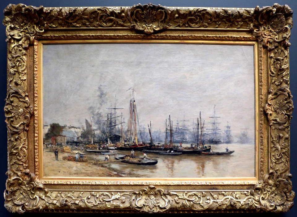 Eugène boudin, il porto di bordeaux, 1874