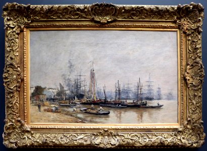 Eugène boudin, il porto di bordeaux, 1874