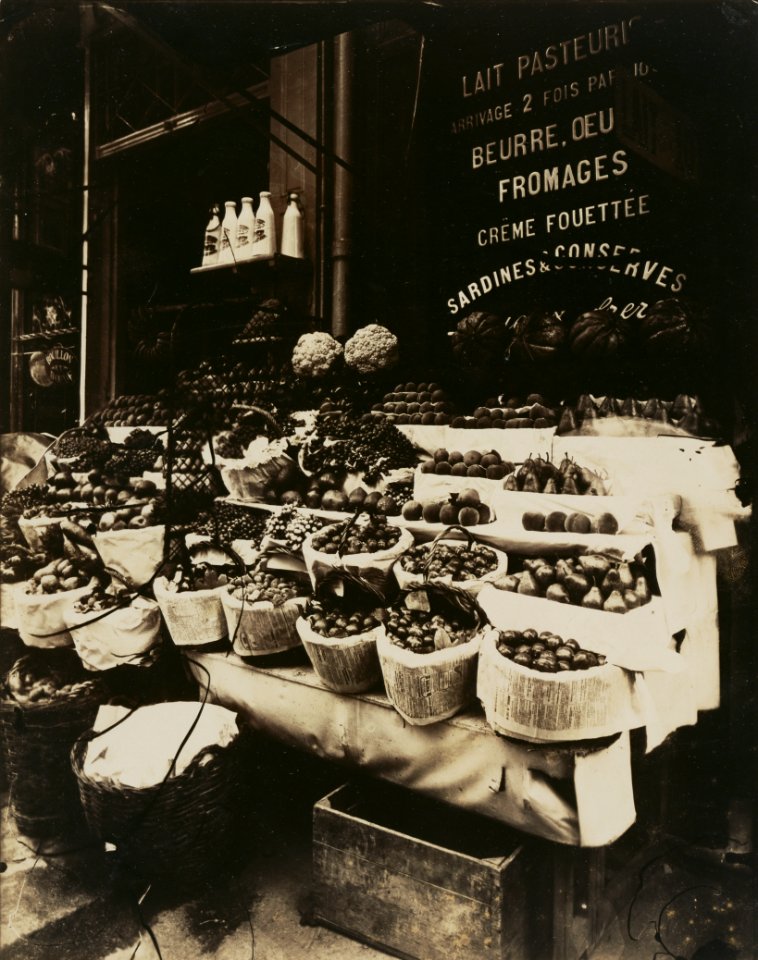 Eugène Atget, Produce Display, rue Sainte-Opportune - Getty Museum