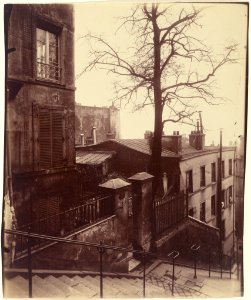 Eugène Atget, Staircase, Montmartre - Getty Museum photo
