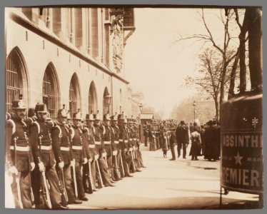 Eugène Atget, Republican Guards in Front of the Palais de Justice - Getty Museum