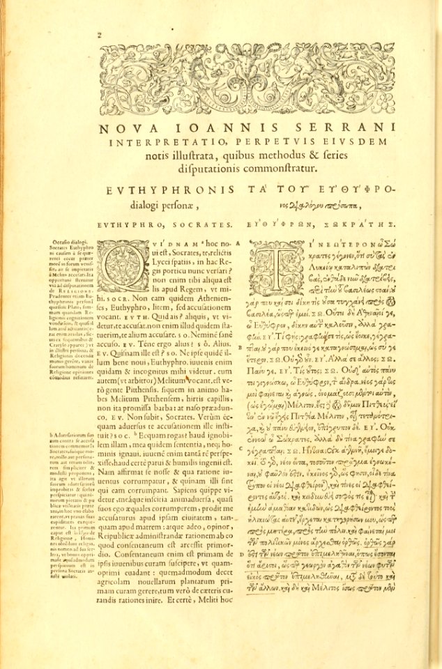 Euthyphro Stephanus 1578 p 2