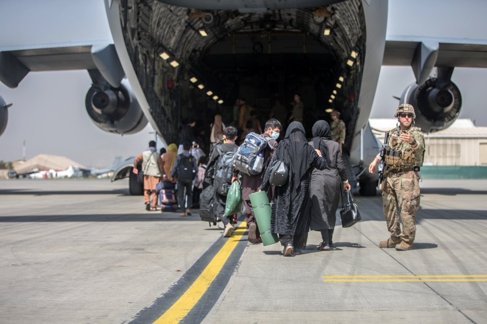 Evacuation at Hamid Karzai International Airport 6798572