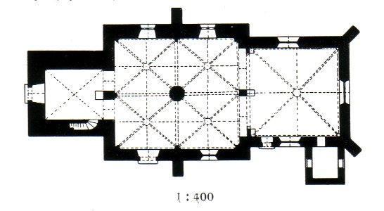 Ev Dorfkirche Steinhagen Grundriss vor 1901