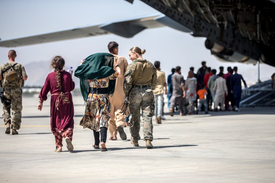 Evacuation at Hamid Karzai International Airport 6800017