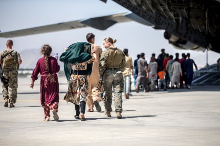 Evacuation at Hamid Karzai International Airport 6800017