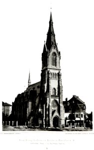 Evangelisch-Lutherische Kirch in Frankfurt, Architekten Neher u. von Kauffmann, Frankfurt, Tafel 9, Kick Jahrgang II