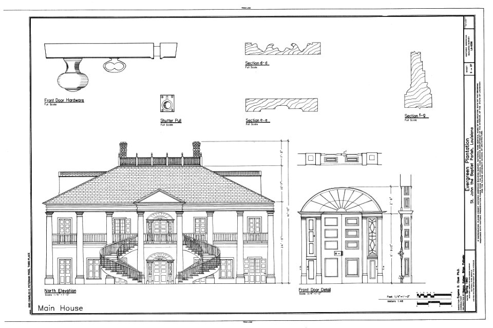 Evergreen Plantation HABS