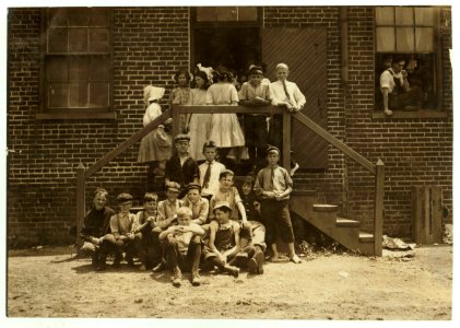 Every one of these youngsters went into work when the whistle blew, noon June 15, 1911, in the Chesapeake Knitting Mills, Berkley, Va. See also photos and labels 2245 to 2249. Following are LOC nclc.02199