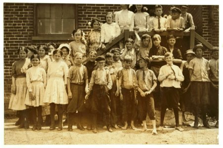 Every one of these youngsters went into work when the whistle blew, noon June 15, 1911, in the Chesapeake Knitting Mills, Berkley, Va. See also photos and labels 2245 to 2249. Following are LOC nclc.02202