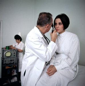 Examination of a female patient photo