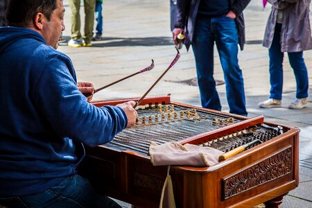 Street music zither musical instrument photo