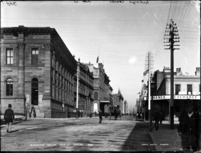 Exchange corner, Pitt St, Sydney from The Powerhouse Museum Collection