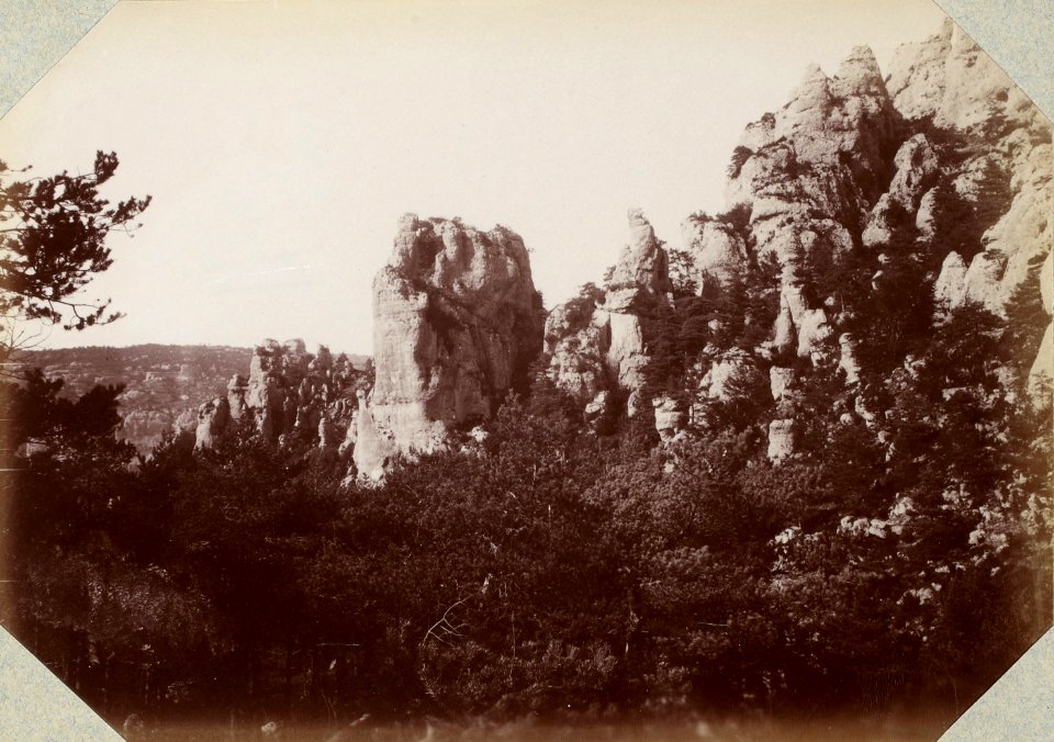 Excursion dans la région des Causses (1892).f57.Gorges de la Jonte, la Basilique au Cirque de Madas