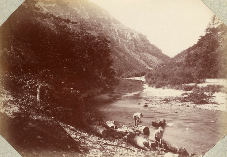 Excursion dans la région des Causses (1892).f12.Gorges du Tarn, les abords du château de la Caze