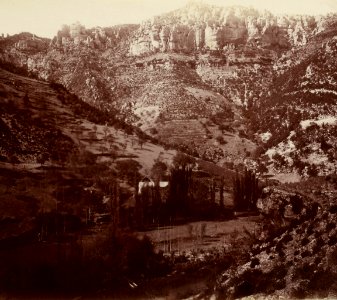Excursion dans la région des Causses (1892).f40.cropped.Gorges du Tarn, le Mas de la Font (Saint-Marcellin)