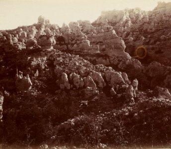 Excursion dans la région des Causses (1892).f66.cropped.Montpellier-le-Vieux, vue d'ensemble de la Citadelle