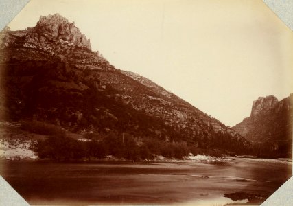 Excursion dans la région des Causses (1892).f42.Gorges du Tarn, Déglazines