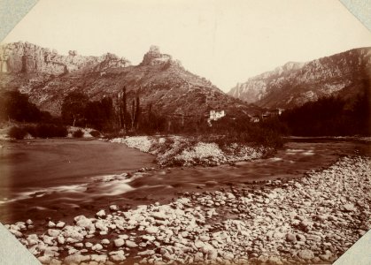 Excursion dans la région des Causses (1892).f44.Gorges de la Jonte, jonction du Tarn et de la Jonte