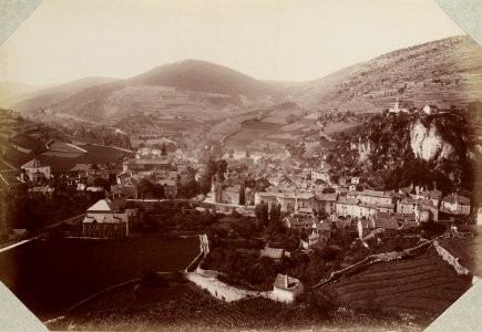 Excursion dans la région des Causses (1892).f52.Gorges de la Jonte, Meyrueix sur la Jonte (Lozère)